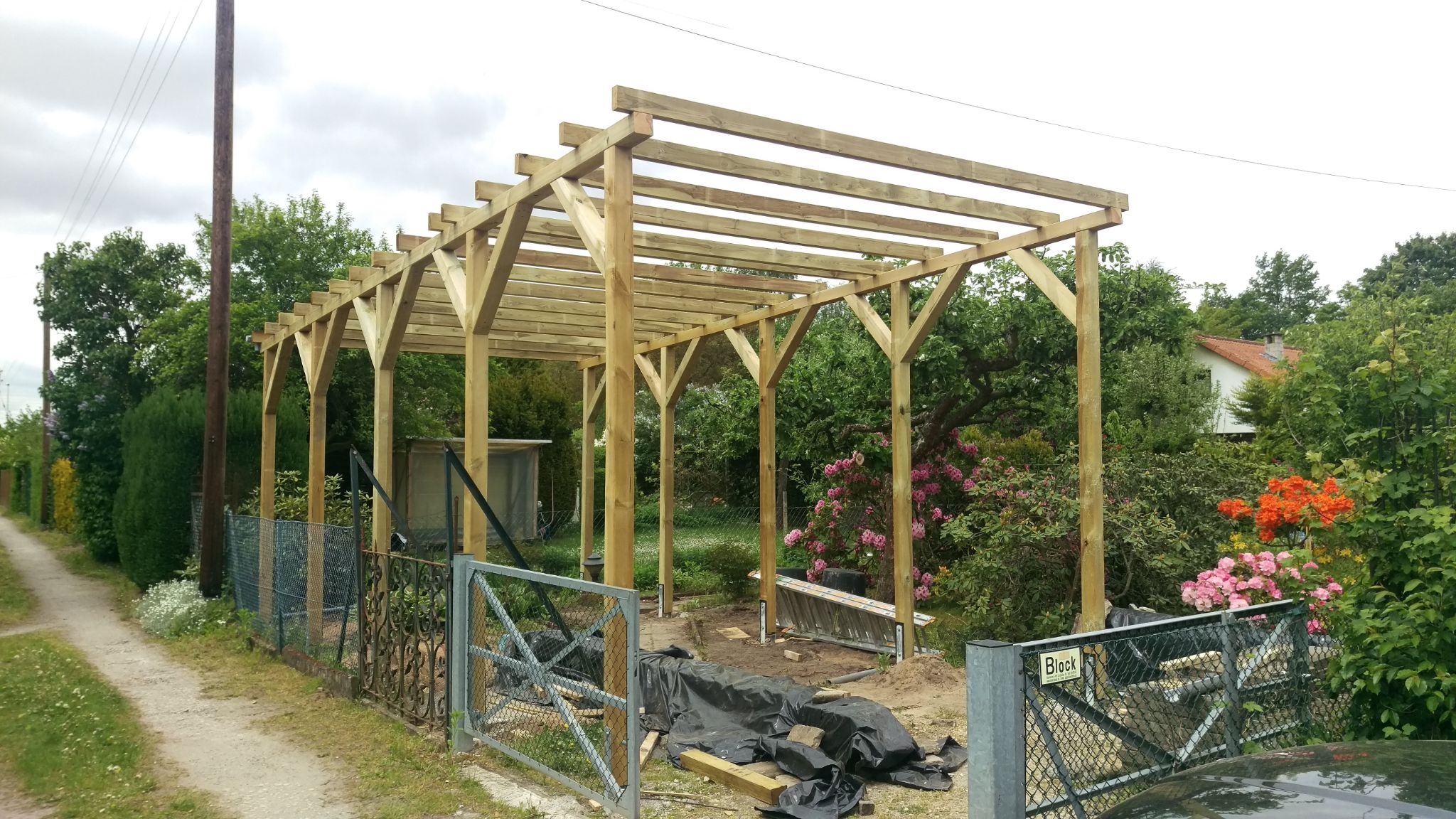 Carport oder Anbau aus Holz
