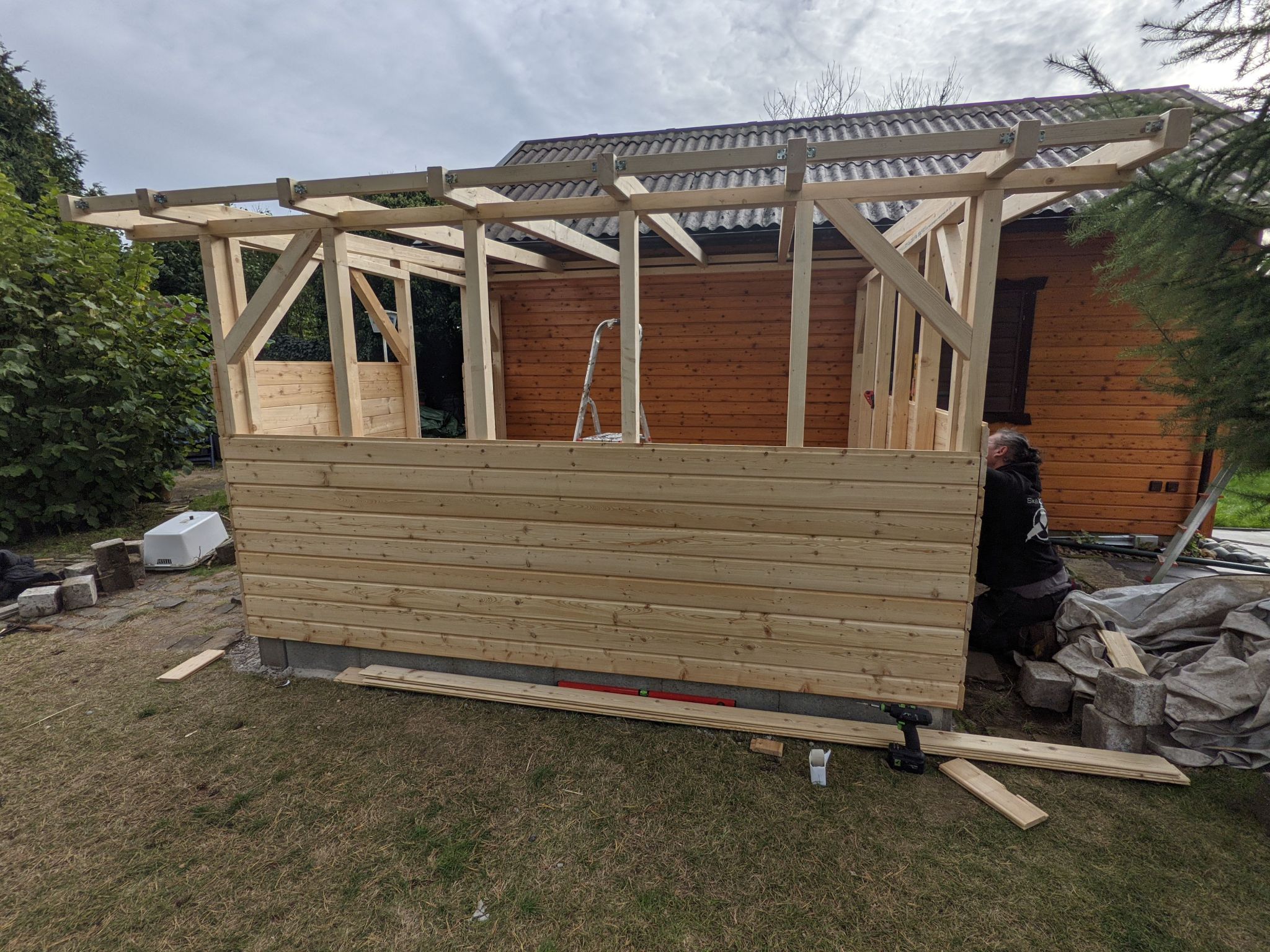 Carport oder Anbau aus Holz